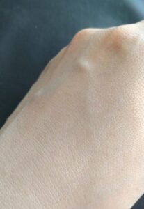 ミノンをのばして馴染ませた写真