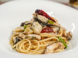牡蠣のパスタ